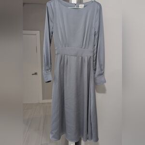 H&M Blue A-line Midi Women's Dress